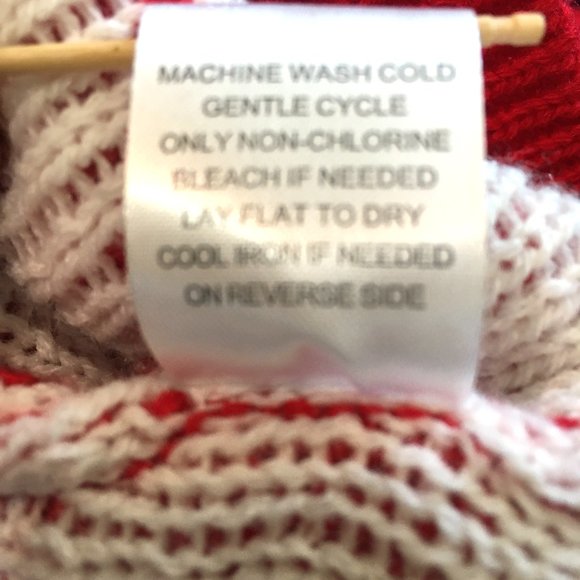 Ugly Christmas Sweater Red knit w/ Reindeer by Absolutely Famous EUC - Picture 10 of 12